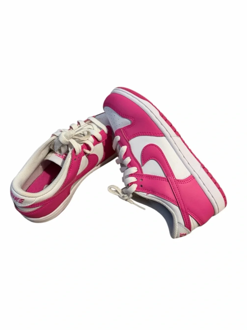 Nike Pink and White Low-Top Sneakers - Picture 3 of 6